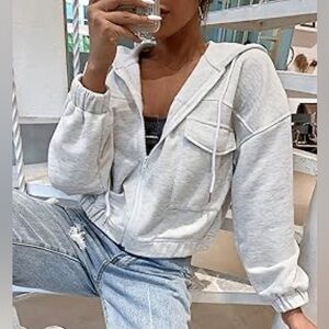 Bluenotes size XL heather gray Women's Casual Gray Hoodie, zip up